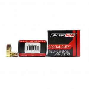 SPECIAL Duty Hollow Point 155 Gr 45 Acp Handgun Ammo - 20 Round Box