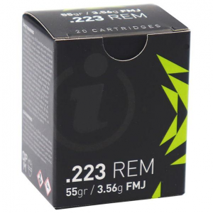 FULL Metal Jacket 55 Gr 223 Remington Rifle Ammo - 20 Round Box