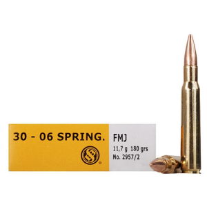 FULL Metal 180 Gr 30-06 Springfield Rifle Ammo - 20 Round Box