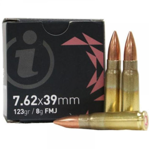 FULL Metal Jacket 123 Gr 7.62 X 39mm Rifle Ammo - 15 Round Box