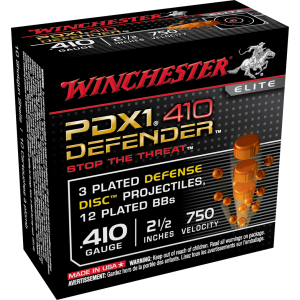 PDX1 Defender #3 Defense Discs/12 BBs 2-1/2" 410 Gauge Shotgun Ammo - 10 Round Box
