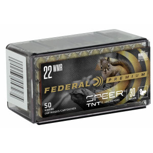 PREMIUM Varmint & Predator Speer Tnt Hollow Point 30 Gr 22 Wmr Rimfire Ammo - 50 Round Box