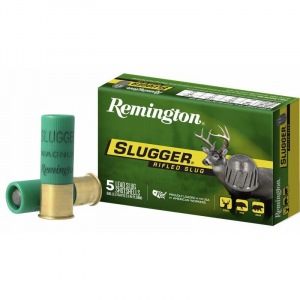 SLUGGER Rifled Slug 1760 Fps 12 Gauge Shotgun Ammo - 5 Round Box