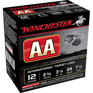 AA International Target #7.5 2-3/4" 7/8 Oz 12 Gauge Shotgun Ammo - 25 Round Box