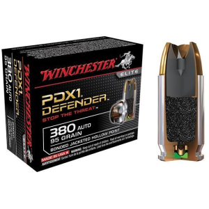 DEFENDER Bonded Jacketed Hollow Point 95 Gr 380 Acp Handgun Ammo - 20 Round Box