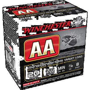 AA Target Low Recoil #8 2-3/4" 20 Gauge Shotgun Ammo - 25 Round Box