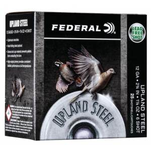 UPLAND Steel Lead Free #6 1400 Fps 12 Gauge Shotgun Ammo - 25 Round Box