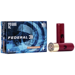 POWER-SHOK 00 Buckshot 15 Pellet 12 Gauge Shotgun Ammo - 5 Round Box
