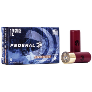 POWER-SHOK 000 Buckshot 8 Pellet 12 Gauge Shotgun Ammo - 5 Round Box