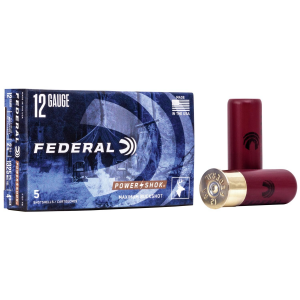 POWER-SHOK 4 Buckshot 27 Pellet 12 Gauge Shotgun Ammo - 5 Round Box