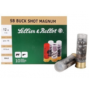 HUNTING Magnum 00 Buckshot 12 Gauge Shotgun Ammo - 10 Round Box