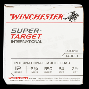 SUPER-TARGET Light #7.5 2-3/4" 7/8 Oz 1350 Fps 12 Gauge Shotgun Ammo - 25 Round Box