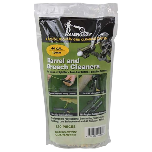 RamRodz 40 Caliber / 10mm Barrel & Breech Cleaning Swabs (100 Count)