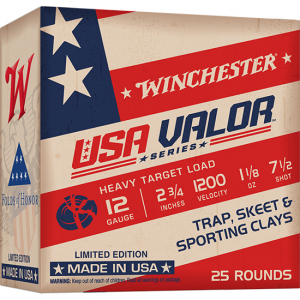 USA Valor #7.5 2-3/4" 12 Gauge Shotgun Ammo - 25 Round Box