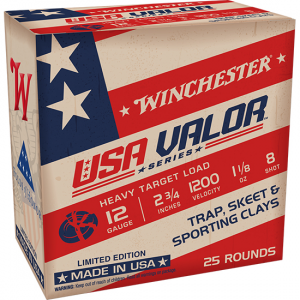 USA Valor #8 2-3/4" 12 Gauge Shotgun Ammo - 25 Round Box