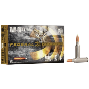 PREMIUM Nosler Accubond 140 Gr 7mm-08 Remington Rifle Ammo - 20 Round Box