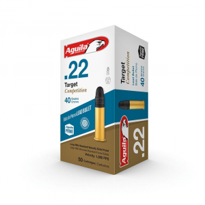 Competition Lead Solid Point 40 gr 22 Long Rifle Rimfire Ammo - 50 Round Box