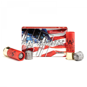 AMERICAN Whitetail Lead Rifled Slug 12 Gauge Shotgun Ammo - 5 Round Box