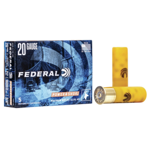 POWER-SHOK Rifled Hollow Point Slug 1600 Fps 20 Gauge Shotgun Ammo - 5 Round Box