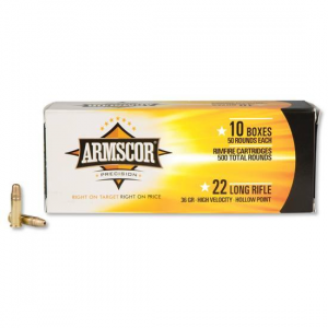 HIGH Velocity Hollow Point 36 Gr 22 Long Rifle Rimfire Ammo - 50 Round Box