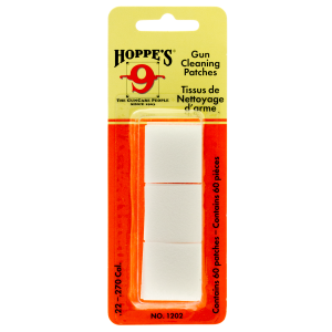 Hoppes #3 270-35 Caliber Gun Cleaning Patches - 50 Pack (Synthetic)