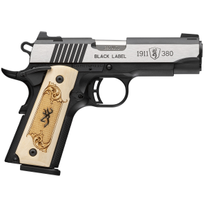 1911-380 Black Label Medallion Compact 3.63" 8 Round 380 ACP Pistol - Maple Wood Grip