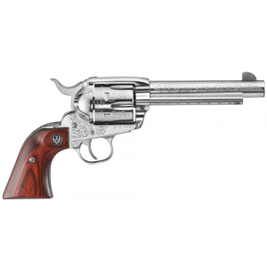Vaquero Engraved 5.5" 6 Round 45 Colt Revolver - Stainless