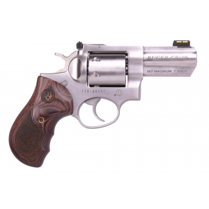 GP100 Unfluted 3" 7 Round 357 Magnum / 38 Special Revolver - Stainless