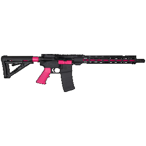 DB15 16" 30 Round 5.56x45mm NATO AR15 Semi Auto Rifle - Black/Pink