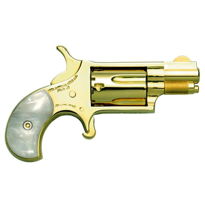 GOLD Plated 1.13" 5 Round 22 Long Rifle Revolver - Pearl Grip