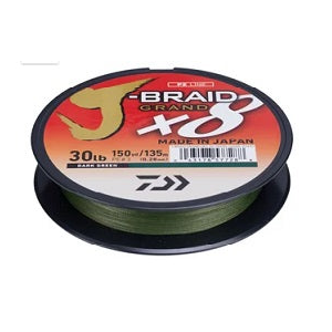 Daiwa J-Braid x8 150 Yard 30 Pound Line - Dark Green - $19.61 at The Real Grit