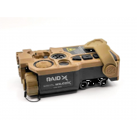 Wilcox Industries RAID Xe Next Gen Laser - High Power - Restricted - Wilcox Connector - Tan, Red