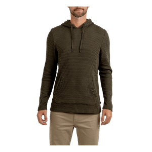Rainforest Cabin Long Sleeve Hooded Waffle Henley - Men's
