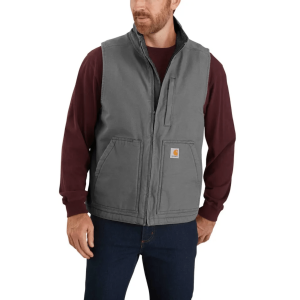 Carhartt Loose Fit Washed Duck Sherpa-lined Mock-neck Vest - Men's