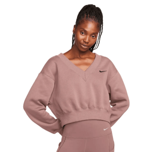 Nike Phoenix Fleece Cropped V-neck Top