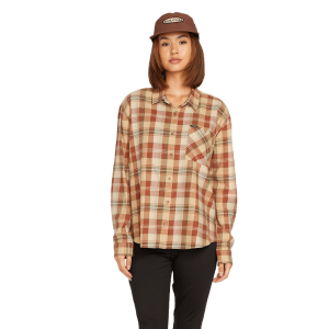Volcom Plaid To Meet U Long Sleeve Flannel - Women's