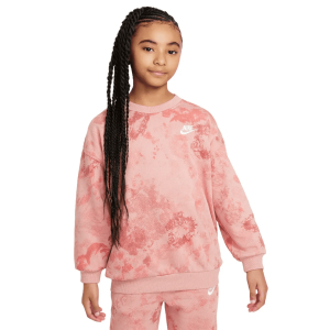 Nike Sportswear Club Fleece Oversized French Terry Crew-Neck Sweatshirt - Girls'