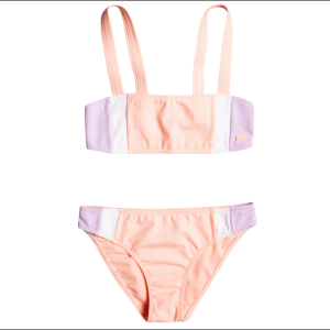 Roxy Colorblock Story Bandeau Bikini Set - Girls'