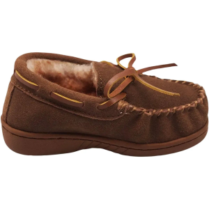 Norty Chestnut Suede Slipper Moccasin Slipper - Boys'