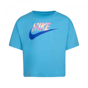 Nike Club Printed Boxy Short Sleeve T-Shirt - Girls'