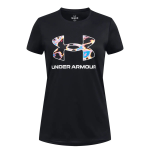 Under Armour Tech Print Fill Big Logo Short-Sleeve Shirt - Girls'