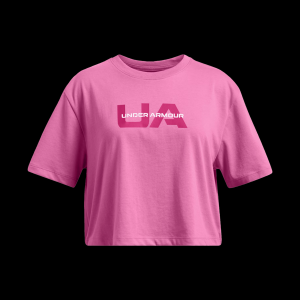 Under Armour Boxy Crop Branded Short Sleeve - Girls'