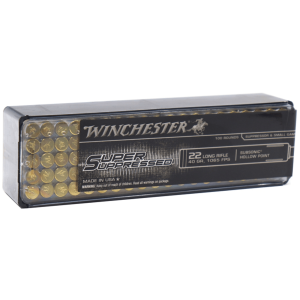 Winchester Super Suppressed 22 Long Rifle 40 Grain Ammunition