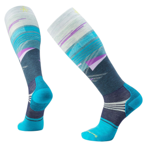 Smartwool Snowboard Targeted Cushion Broken Lines Pattern Over The Calf Sock - Men's
