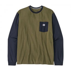 Patagonia Long Sleeve Shop Sticker Pocket Responsibili-Tee