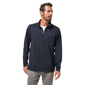 TravisMathew Upgraded Striped Quarter Zip Pullover - Men's