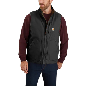Carhartt Loose Fit Washed Duck Sherpa-lined Mock-neck Vest - Men's