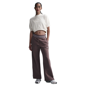 Nike Sportswear Collection Short-Sleeve Fleece Crew-Neck Top - Women's