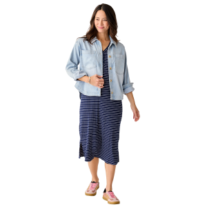Carve Designs Flora Denim Shacket - Women's