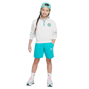 Nike Sportswear Club Half-Zip Prep Fleece Long-Sleeve Hoodie - Girls'